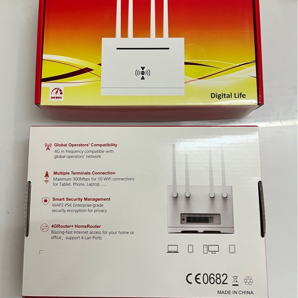 OEM High Gain Antennas Long Distance WiFi Coverage 4G LTE CPE Modem Internet SIM Card Slot 4*RJ45 Ports 2G 3G 4G WiFi Router